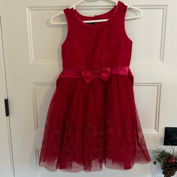 Girls beautiful Red Christmas Dress- 10 - Picture 1 of 6
